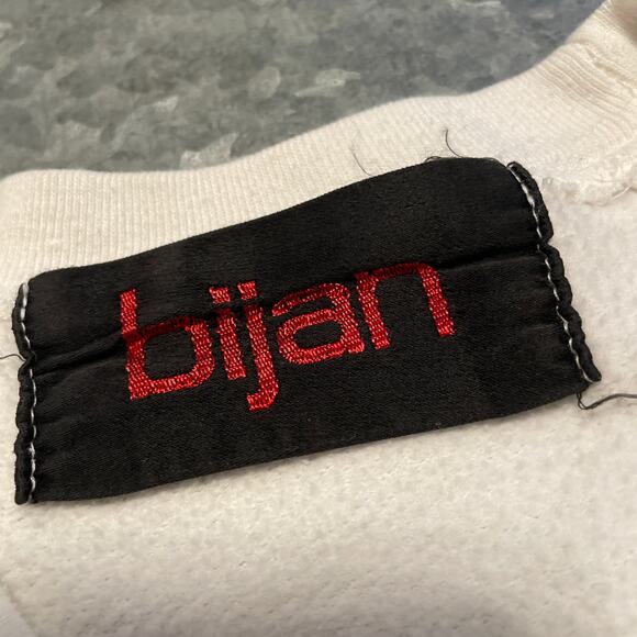 Vintage Bijan Men Logo Raglan Crewneck Sweatshirt Large Cologne Fragrance Promo - Picture 4 of 9